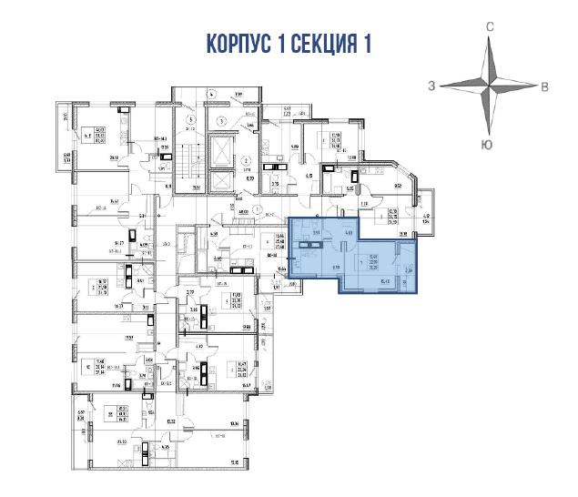 Продажа 1-комнатной квартиры, Санкт-Петербург, Октябрьская Набережная,  42