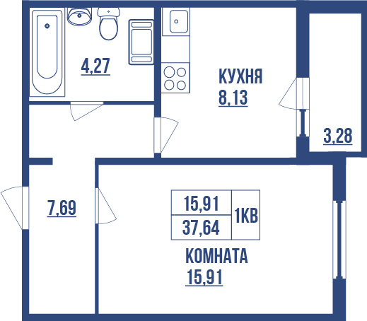 Продажа 1-комнатной новостройки, Санкт-Петербург, проспект Шуваловский