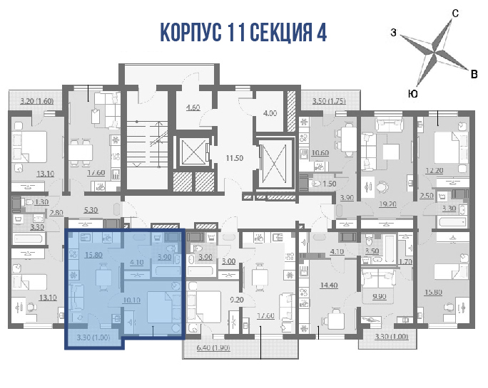 Продажа 1-комнатной новостройки, Санкт-Петербург, набережная Октябрьская,  6к1