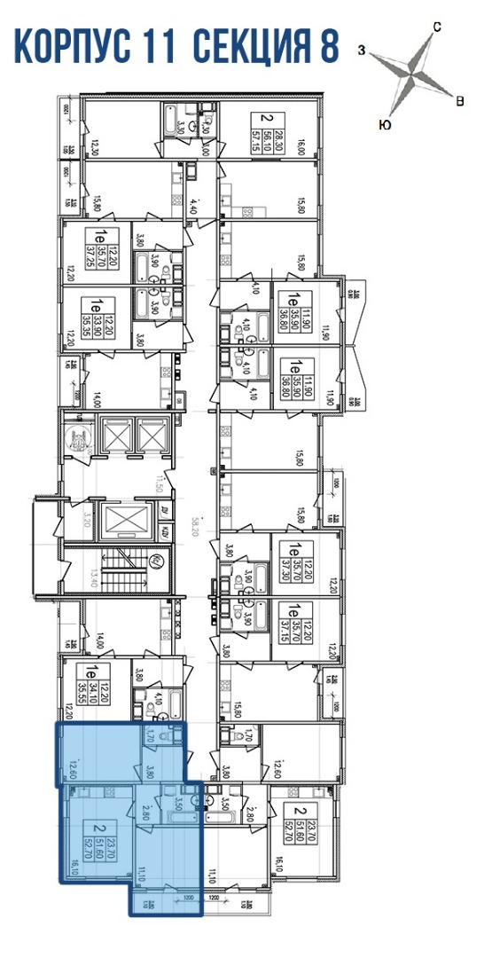 Продажа 2-комнатной новостройки, Санкт-Петербург, Дыбенко Улица,  6к1