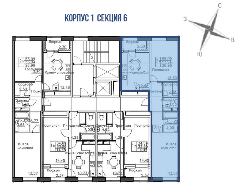 Продажа 2-комнатной новостройки, Санкт-Петербург, Земледельческая Улица,  3