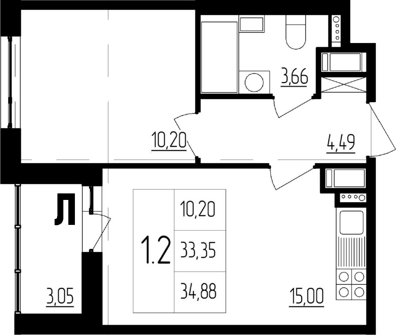 Продажа 1-комнатной новостройки, Санкт-Петербург, Торфяная Дорога,  17