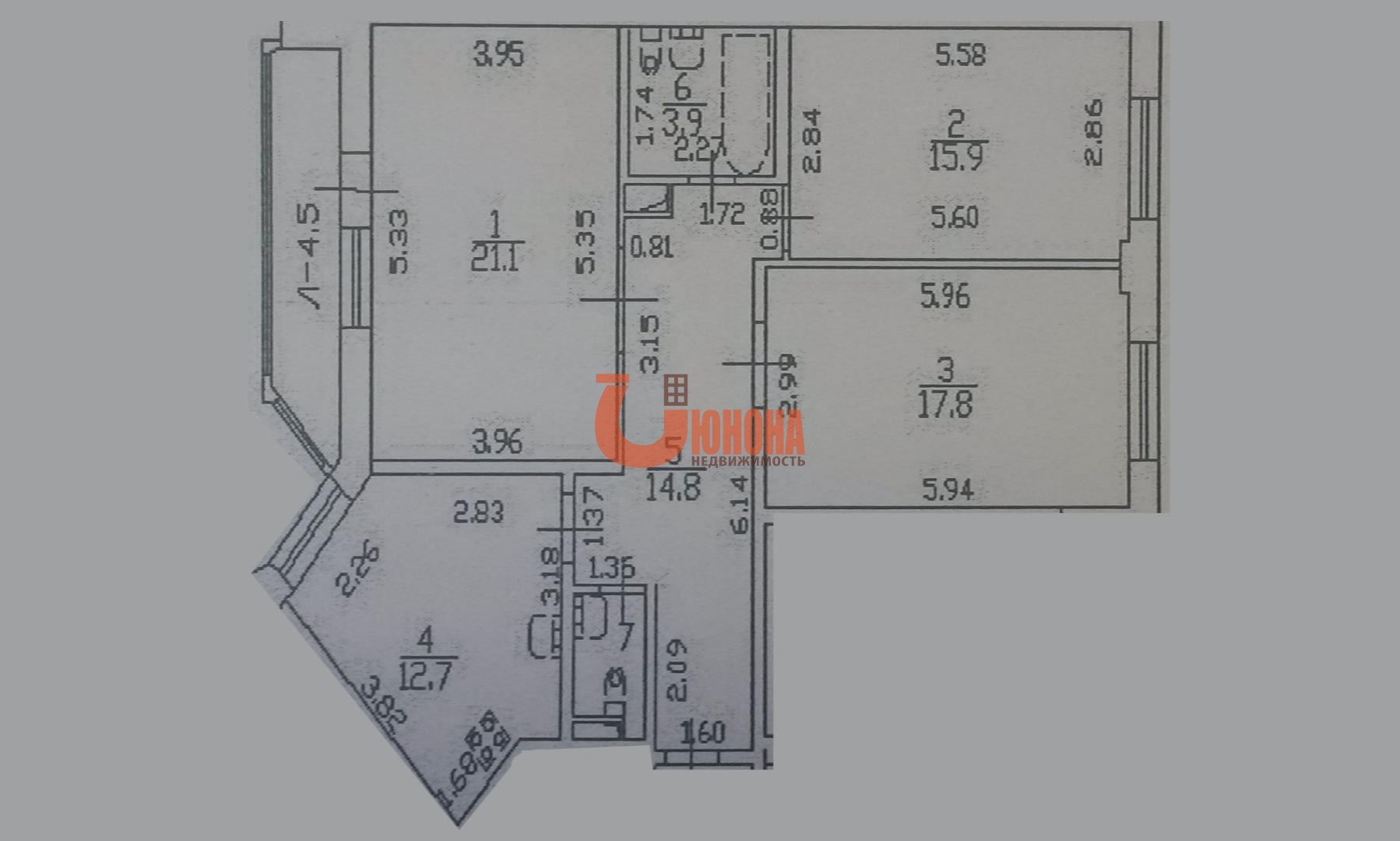 Продажа 3-комнатной квартиры, Санкт-Петербург, Большой Сампсониевский Проспект,  51